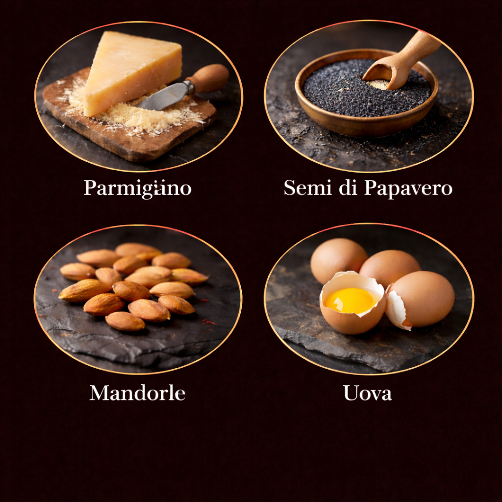 COCKTAIL BONBON PARMIGIANO SEMI PAPAVERO 5 PEZZI