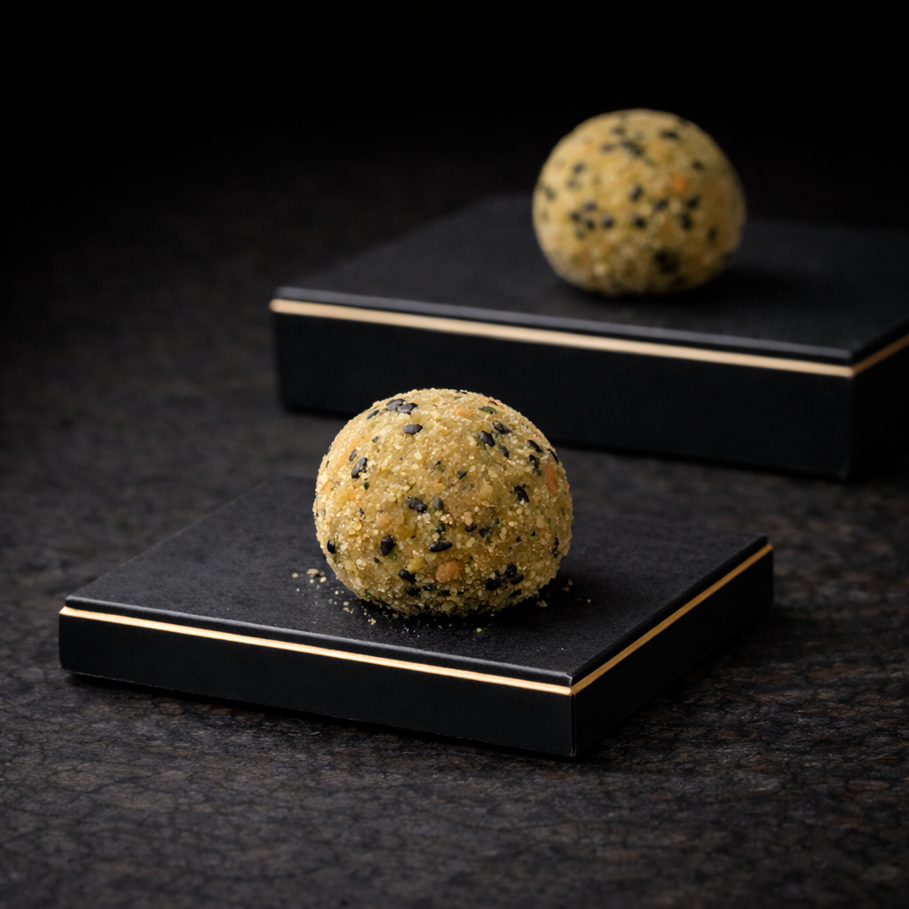 COCKTAIL BONBON CURRY SEMI GIRASOLE E SESAMO 5 PEZZI