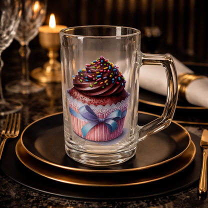 Tazza in vetro con Pepite D' Oro